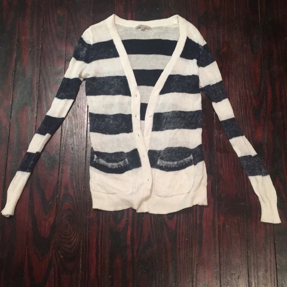 GAP blue and white sweater.